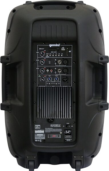 open zoom image for Gemini AS-2115BT-LT Powered Bluetooth Loudspeaker with Light Show, Single Speaker, Action Position Back