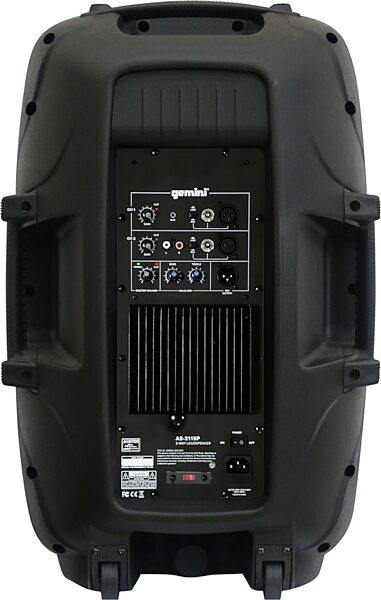 open zoom image for Gemini AS-2115P Powered Loudspeaker, Single Speaker, Action Position Back