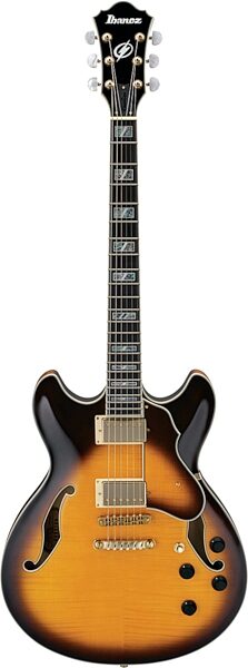 open zoom image for Ibanez AS103 Artcore Custom Electric Guitar (with Case), Vintage Brown