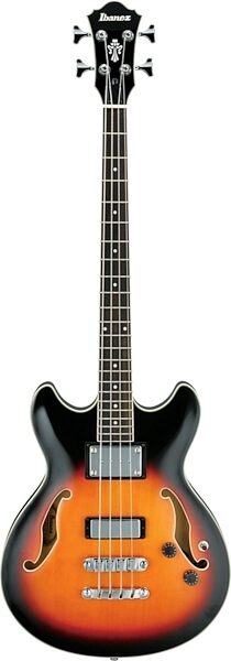 open zoom image for Ibanez ASB180 Artcore Semi-Hollow Electric Bass, Brown Sunburst
