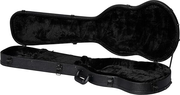 open zoom image for Gibson SG Electric Bass Hardshell Case, Modern Black, Action Position Back