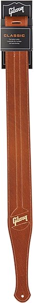 open zoom image for Gibson The Classic Guitar Strap, Brown, Action Position Back