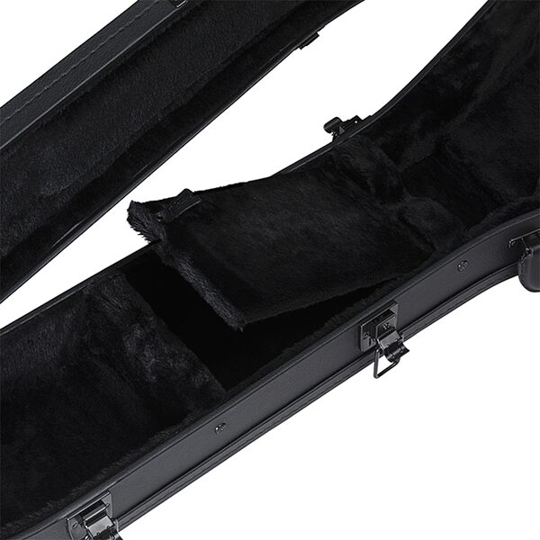 open zoom image for Gibson Flying V Electric Guitar Hardshell Case, Modern Black, Action Position Back