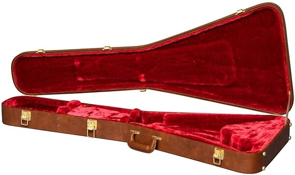 open zoom image for Gibson Flying V Electric Guitar Hardshell Case, Original Brown, view