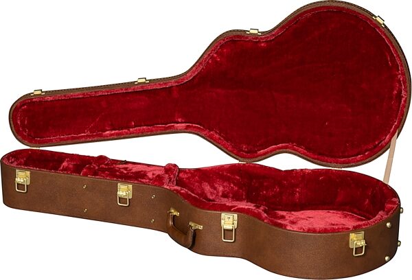 open zoom image for Gibson J-185 Jumbo Hardshell Acoustic Guitar Case, Original Brown, Open Box (Very Good), Action Position Back