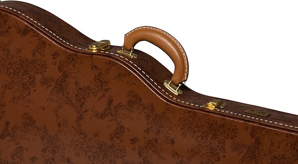 open zoom image for Gibson Lifton Historic Case for Les Paul Guitar, Brown and Pink, Action Position Front
