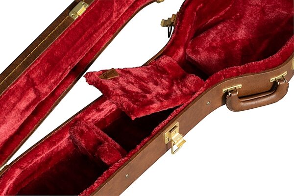 open zoom image for Gibson Les Paul Electric Guitar Case, Original Brown, Action Position Back