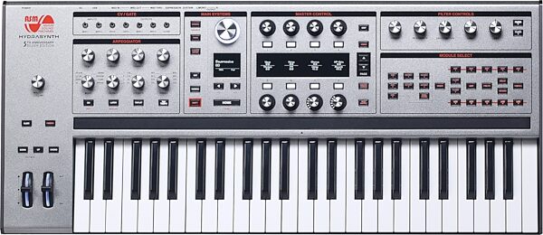 open zoom image for ASM Ashun Sound Machines Hydrasynth 5th Anniversary Edition Keyboard Synthesizer, 49-Key, Silver, Action Position Control Panel