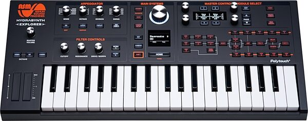 open zoom image for ASM Ashun Sound Machines Hydrasynth Explorer Synthesizer, 37-Key, Black, Action Position Back
