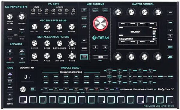open zoom image for ASM Ashun Sound Machines Leviasynth Desktop Synthesizer, New, Main