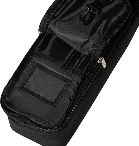 open zoom image for Gibson Premium Small Body Acoustic Guitar Gig Bag, Black, Action Position Back