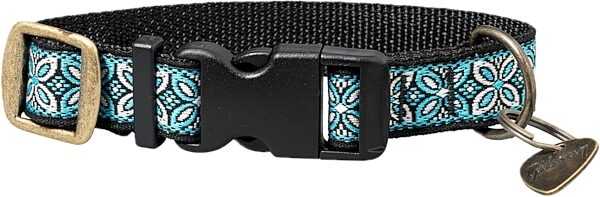 open zoom image for Gibson Dog Collar with Guitar Pick Tag, Blue, Large (65-90 lbs), view