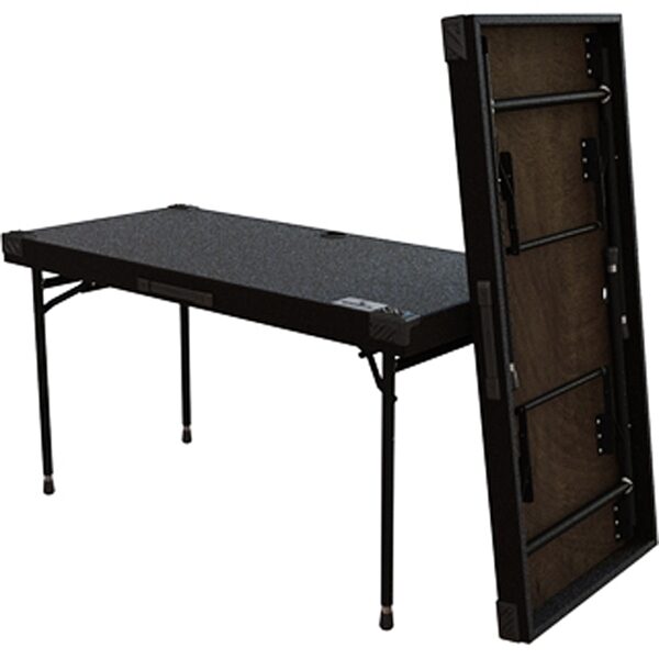 open zoom image for Grundorf AT-4822 Carpeted Folding DJ Table, Black Carpet, AT-4822B, Main