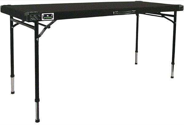 open zoom image for Grundorf AT-6022 Carpeted Folding DJ Table, Black Carpet, 60x22 Inch, AT-6022B, Main