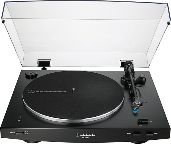 open zoom image for Audio-Technica AT-LP3XBT Belt-Drive Turntable with Bluetooth, Black, AT-LP3XBT-BK, Open Box (Very Good), Action Position Front