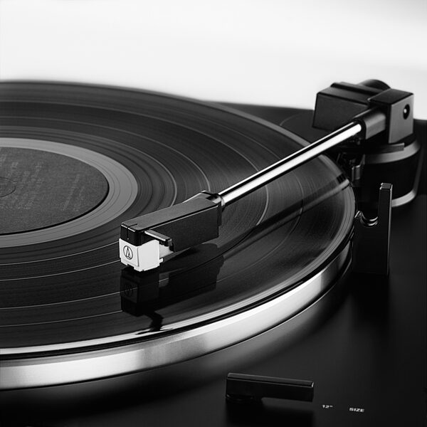 open zoom image for Audio-Technica AT-LP60XBT-USB Turntable with Bluetooth, Black, Open Box (Very Good), Action Position Back