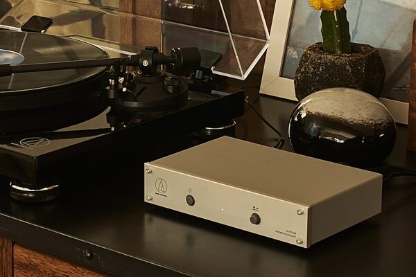 open zoom image for Audio-Technica AT-PEQ30 Stereo Phono Preamp/Equalizer, Open Box (Like New), Action Position Front