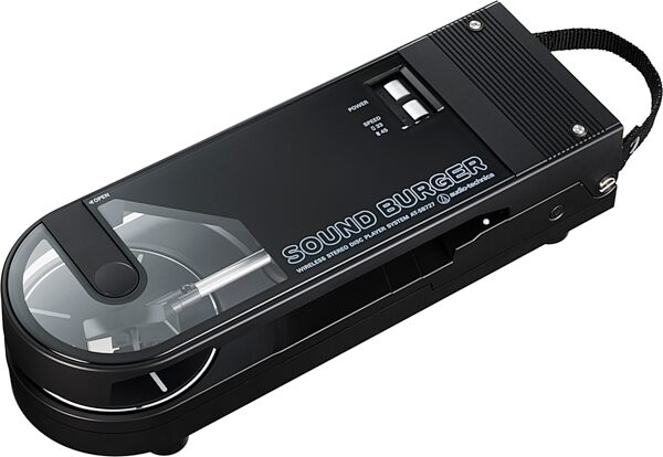 open zoom image for Audio-Technica AT-SB727 Sound Burger Portable Bluetooth Record Turntable, Black, Open Box (Very Good), Action Position Front