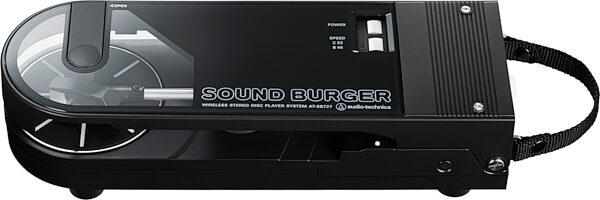 open zoom image for Audio-Technica AT-SB727 Sound Burger Portable Bluetooth Record Turntable, Black, Open Box (Very Good), Action Position Front