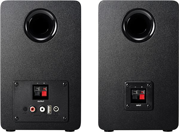 open zoom image for Audio-Technica AT-SP3X Bookshelf Speakers with Bluetooth, Black, Open Box (Like New), Action Position Back