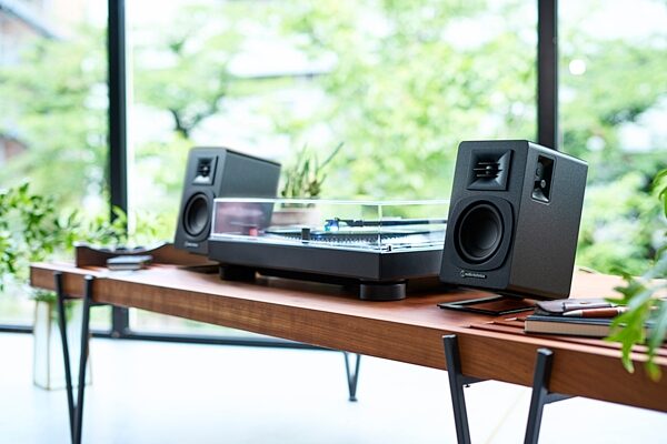 open zoom image for Audio-Technica AT-ST3 Speaker Stands, Open Box (Like New), Action Position Back