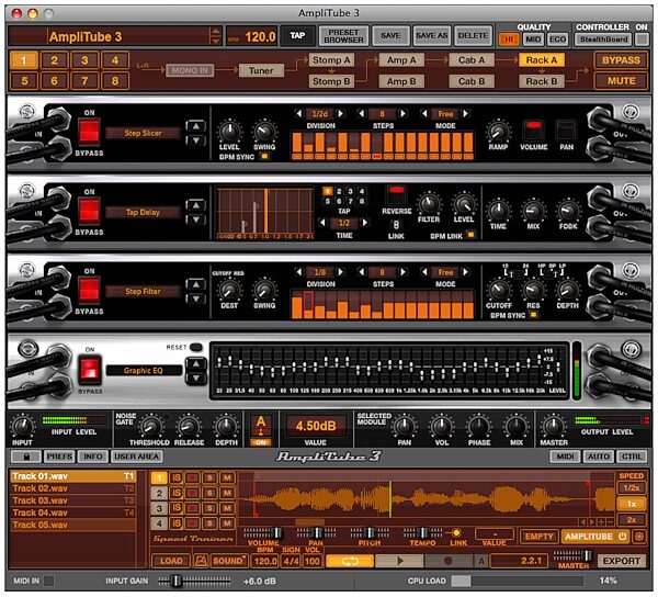 open zoom image for IK Multimedia AmpliTube 3 Amplifier and FX Modeling Software (Mac and Windows), Screenshot 4