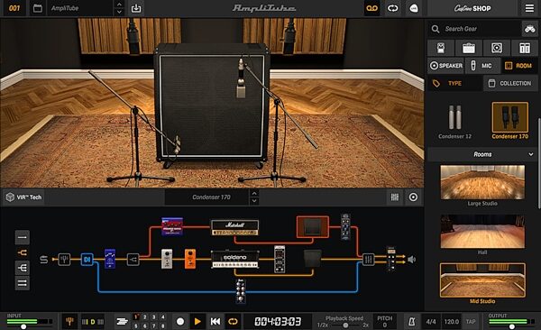 open zoom image for IK Multimedia AmpliTube 5 Amp Emulation Software, Digital Download, Action Position Back