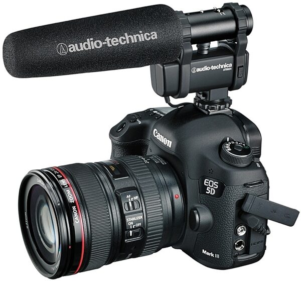 open zoom image for Audio-Technica AT8024 Mono/Stereo Camera Mount Microphone, New, In Use 1