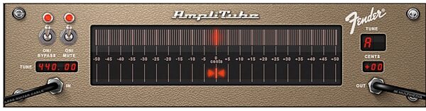 open zoom image for IK Multimedia AmpliTube Fender Amplifier and FX Modeling Software (Mac and Windows), Screenshot - Tuner