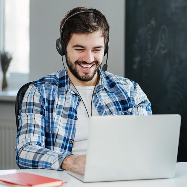 open zoom image for Audio-Technica ATH-102USB Stereo USB Headset, New, Action Position Front