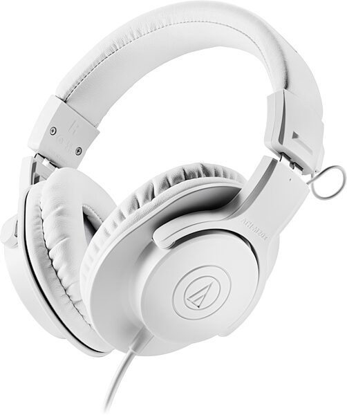 open zoom image for Audio-Technica ATH-M20x Headphones, White, Action Position Front
