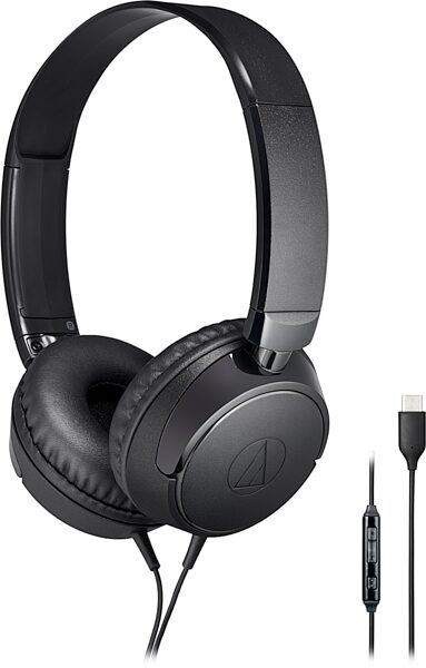 open zoom image for Audio-Technica ATH-S120C USB-C On-Ear Headphones, Black, ATH-S120C-BK, Open Box (Like New), Main
