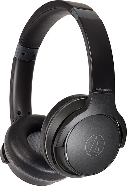 open zoom image for Audio-Technica ATH-S220BT Wireless On-Ear Headphones, Black, ATH-S220BTBK, Open Box (Very Good), Action Position Front