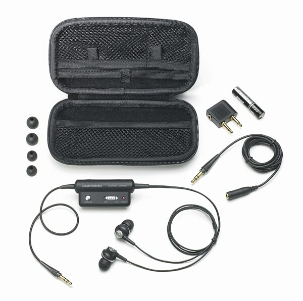 open zoom image for Audio-Technica ATH-ANC3 QuietPoint Noise-Cancelling Earphones, With Accessories