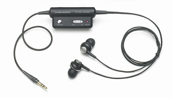 open zoom image for Audio-Technica ATH-ANC3 QuietPoint Noise-Cancelling Earphones, Main