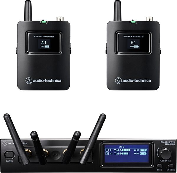 open zoom image for Audio-Technica ATW-1421 System 20 PRO Dual Bodypack Wireless Set, New, Main