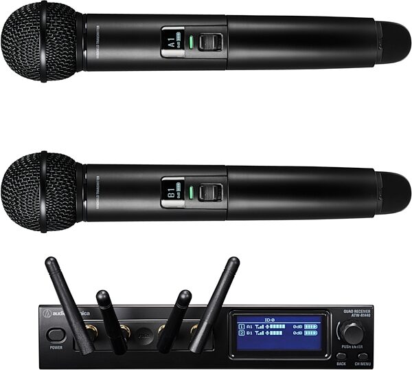 open zoom image for Audio-Technica ATW-1422 System 20 PRO Dual Wireless Handheld Microphone System, New, Main