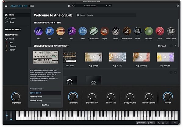 open zoom image for Arturia Analog Lab Pro Instrument Software, Digital Download, Action Position Back
