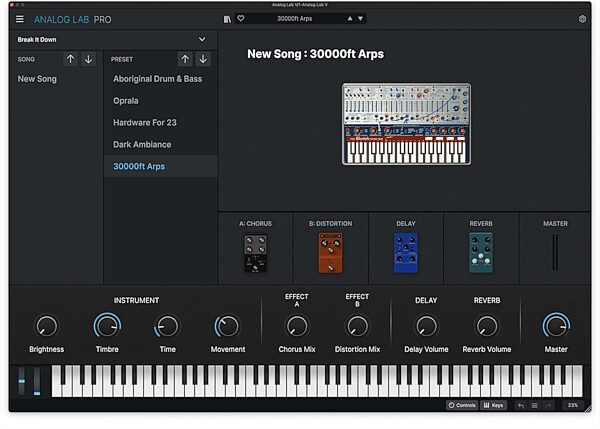 open zoom image for Arturia Analog Lab Pro Instrument Software, Digital Download, Action Position Back