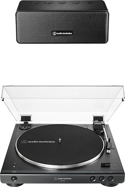 open zoom image for Audio-Technica AT-LP60XBT-BDL65X Automatic Wireless Belt-Drive Turntable and Speaker Bundle, Black, Open Box (Like New), Main