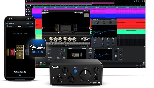 open zoom image for Fender AudioBox Go 2x2 USB-C Audio Interface, Open Box (Very Good), With Software