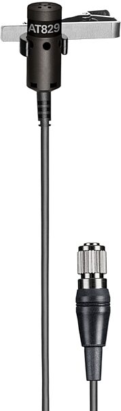 open zoom image for Audio-Technica AT829cH Cardioid Lavalier Microphone, Black, Open Box (Like New), Action Position Back