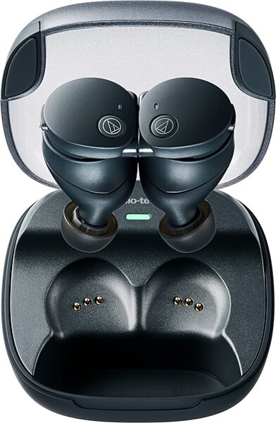 open zoom image for Audio-Technica ATH-CKS50TW2 Wireless Earbuds, Black, Action Position Back
