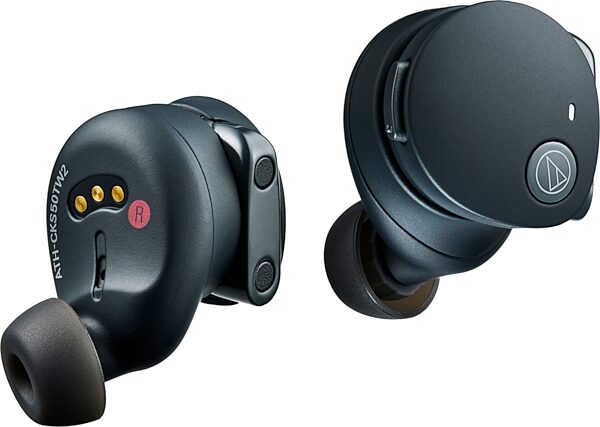 open zoom image for Audio-Technica ATH-CKS50TW2 Wireless Earbuds, Black, Action Position Back