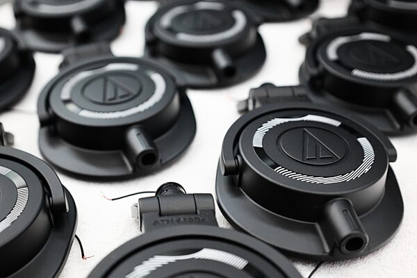 open zoom image for Audio-Technica ATH-M50x "ENSO" Limited Edition Headphones, Black, Open Box (Like New), Action Position Back