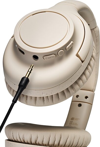 open zoom image for Audio-Technica ATH-S300BT Wireless Headphones, Beige, Action Position Back