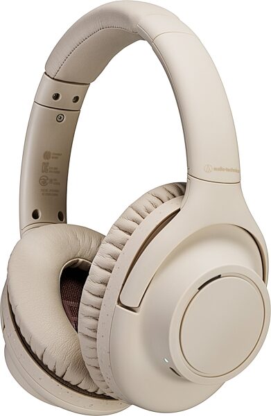 open zoom image for Audio-Technica ATH-S300BT Wireless Headphones, Beige, Action Position Back