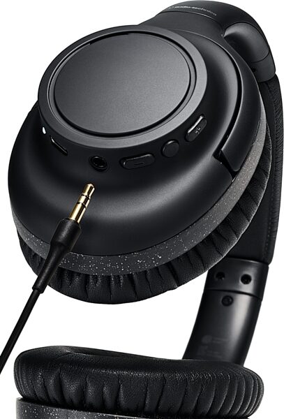 open zoom image for Audio-Technica ATH-S300BT Wireless Headphones, Black, Open Box (Like New), Action Position Back