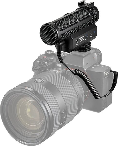 open zoom image for Audio-Technica ATV-SG1 On-Camera Shotgun Microphone, Open Box (Like New), Action Position Back
