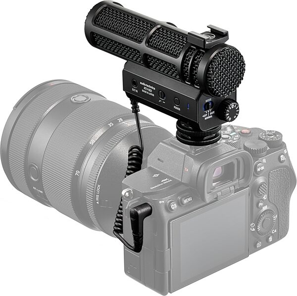 open zoom image for Audio-Technica ATV-SG1 On-Camera Shotgun Microphone, Open Box (Like New), Action Position Back